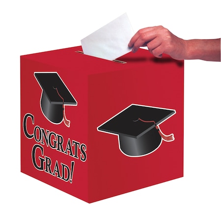 Creative Converting Red Graduation Card Box, 9", 6PK 083311